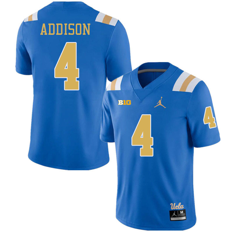 Bryan Addison UCLA Jersey,UCLA Bruins #4 Bryan Addison Jersey Youth College Football Uniforms-Royal